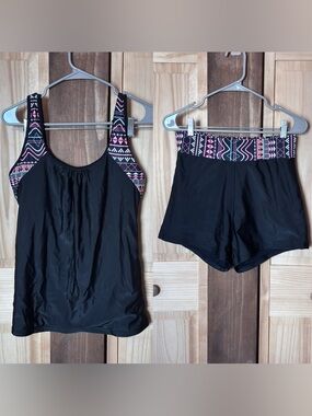 Tankini w/ Pink Tribal Accent - Set